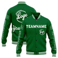 Chaqueta universitaria personalizada estilo Letterman para hombres-mujeres y jóvenes-color verde