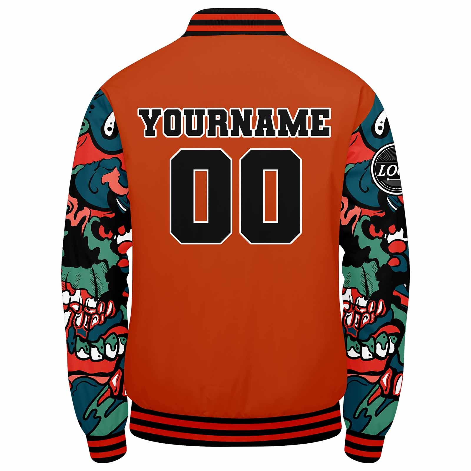 Chaqueta universitaria personalizada estilo Letterman para hombres-mujeres y jóvenes-color naranja
