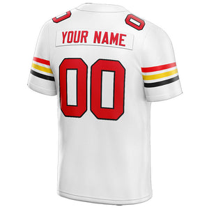 customized  authentic football jersey white-red-yellow-black