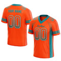 custom authentic drift fashion football jersey orange-aqua mesh