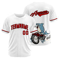 Uniformes de béisbol personalizados Motor Shark-White de alta calidad para adultos y niños & optimizados para el rendimiento