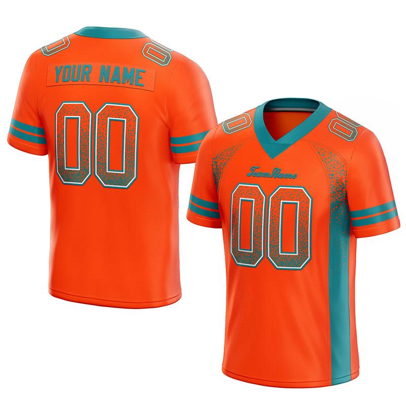 custom authentic drift fashion football jersey black-gold mesh
