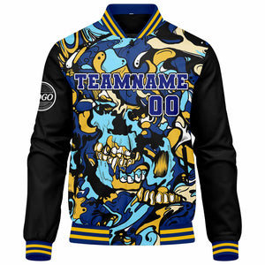 Chaqueta universitaria personalizada estilo Letterman para hombres-mujeres y jóvenes-color amarillo real
