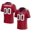 custom authentic football jersey red white-navy mesh