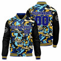 Chaqueta universitaria personalizada estilo Letterman para hombres-mujeres y jóvenes-color amarillo real