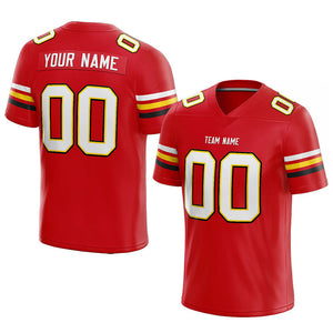 customized  authentic football jersey red-white-yellow-black
