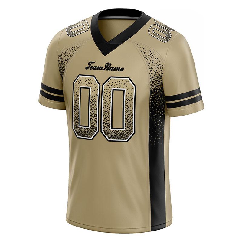 custom authentic drift fashion football jersey white-black mesh