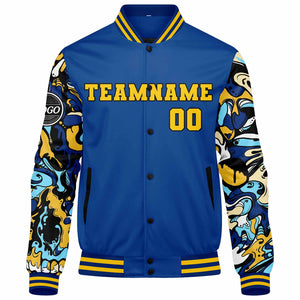 Chaqueta universitaria personalizada estilo Letterman para hombres-mujeres y jóvenes-color azul marino