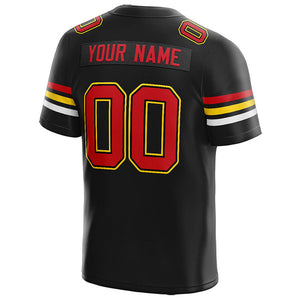 customized  authentic football jersey black-red-yellow