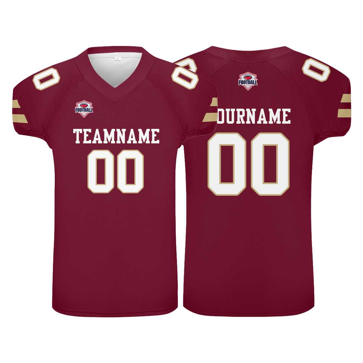 Camiseta de fútbol personalizada con nombre y número del equipo impresos