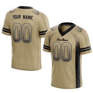 custom authentic drift fashion football jersey gold-black mesh