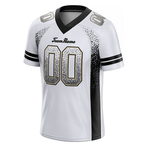 custom authentic drift fashion football jersey gold-black mesh