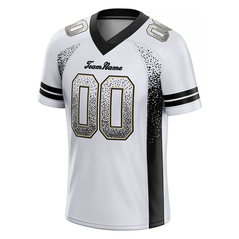 custom authentic drift fashion football jersey gold-black mesh
