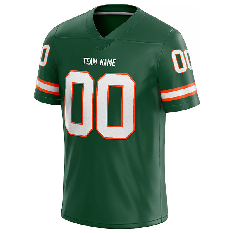 customized  authentic football jersey green-white-orange