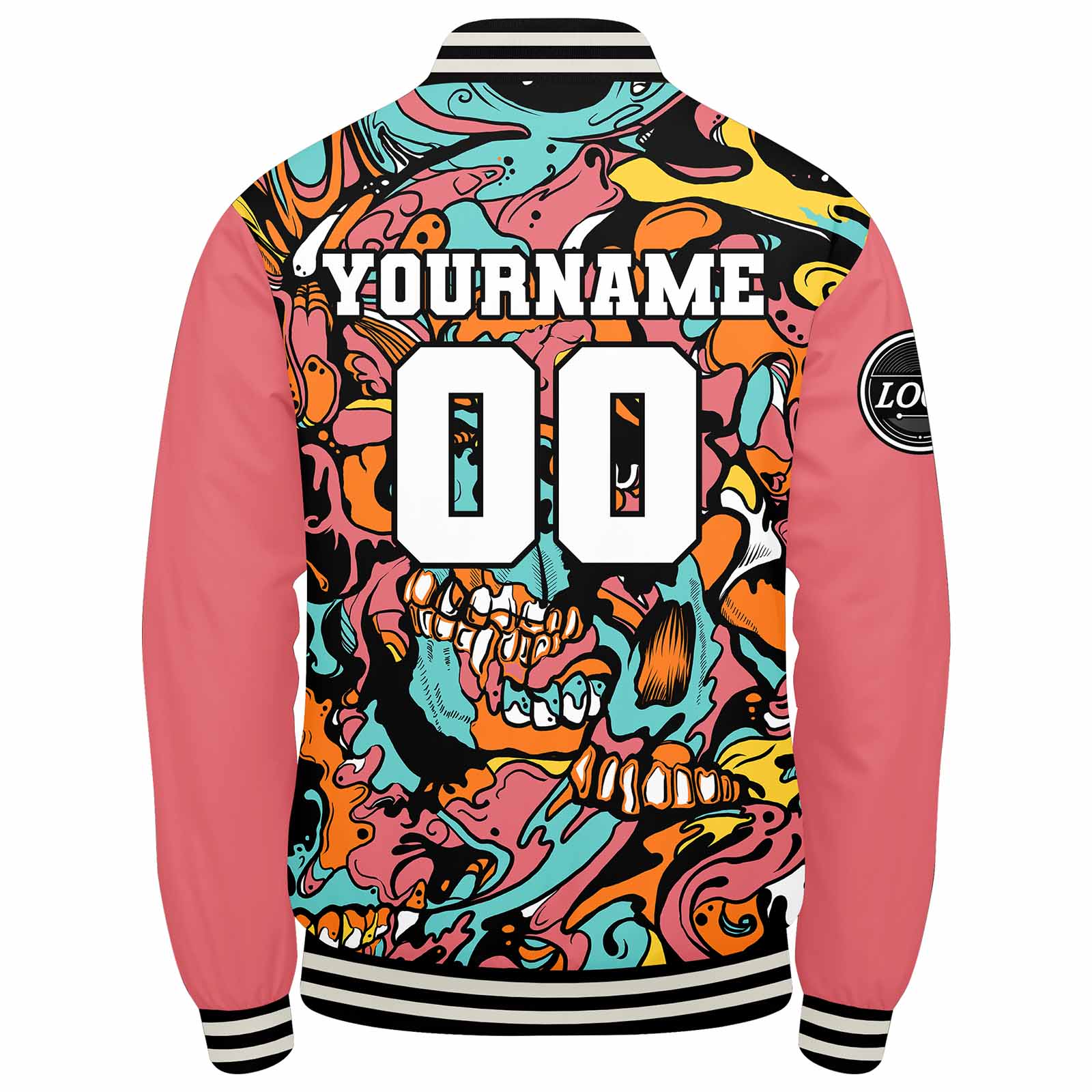 Chaqueta universitaria personalizada estilo Letterman para hombres-mujeres y jóvenes-color rosa