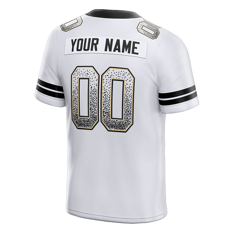 custom authentic drift fashion football jersey gold-black mesh