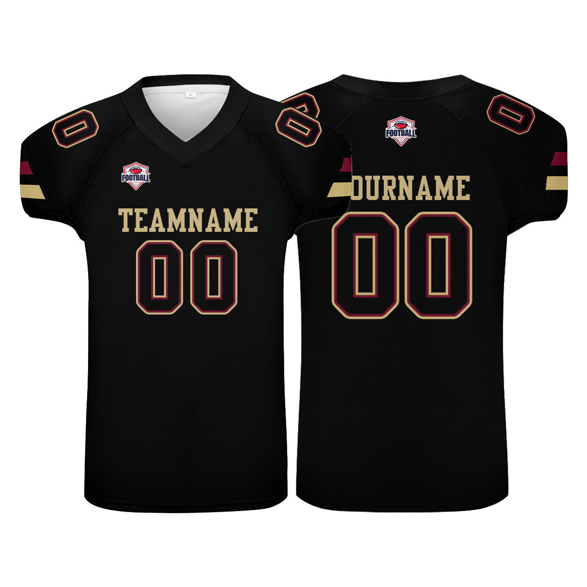 Camiseta de fútbol personalizada con nombre y número del equipo impresos