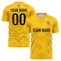Conjunto personalizado de camiseta amarilla para niños y adultos