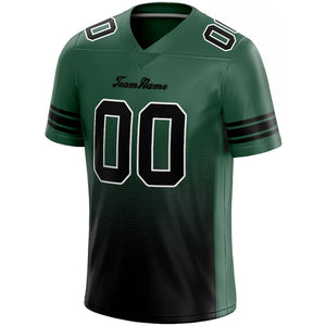 custom authentic gradient fashion football jersey black-green
