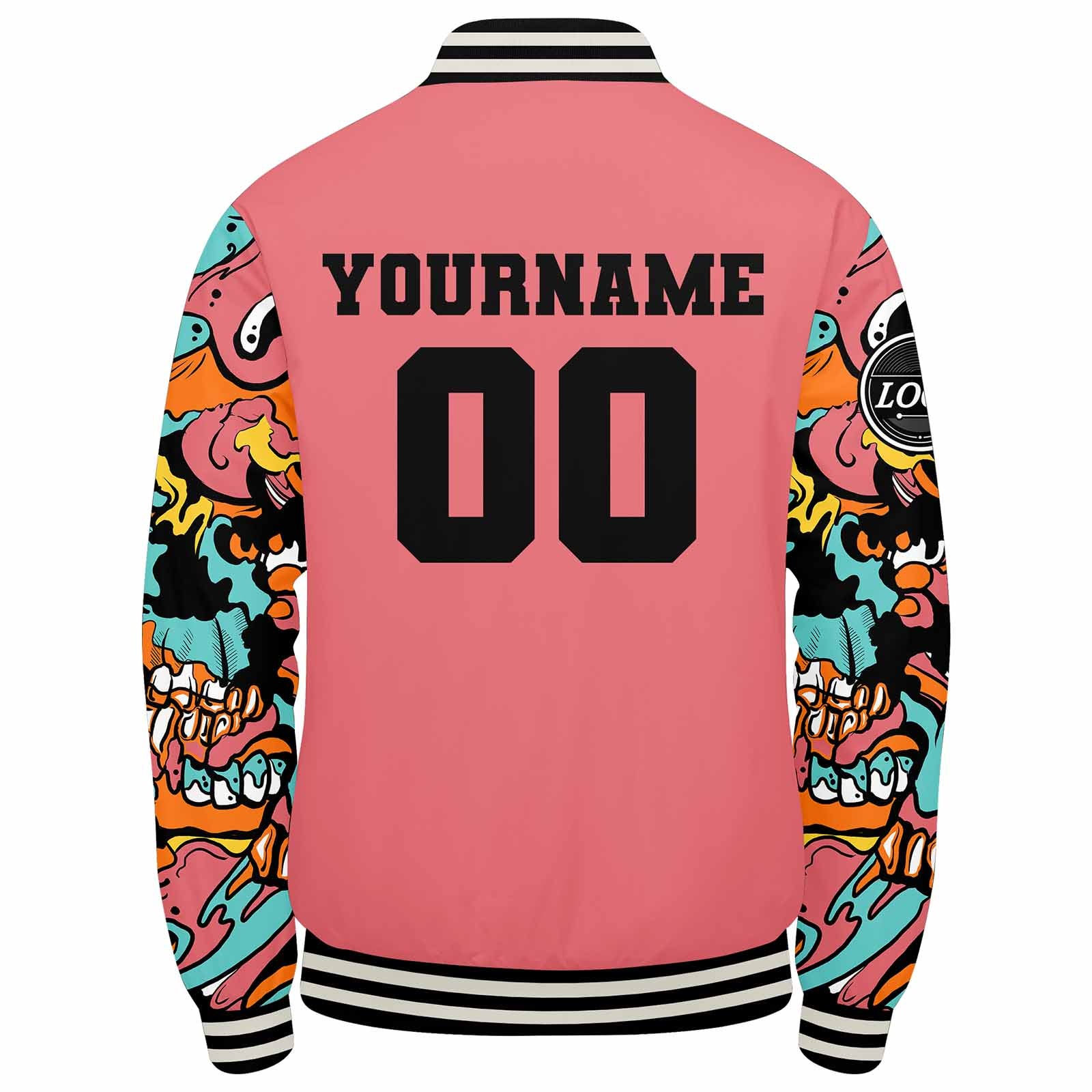 Chaqueta universitaria personalizada estilo Letterman para hombres-mujeres y jóvenes-color rosa