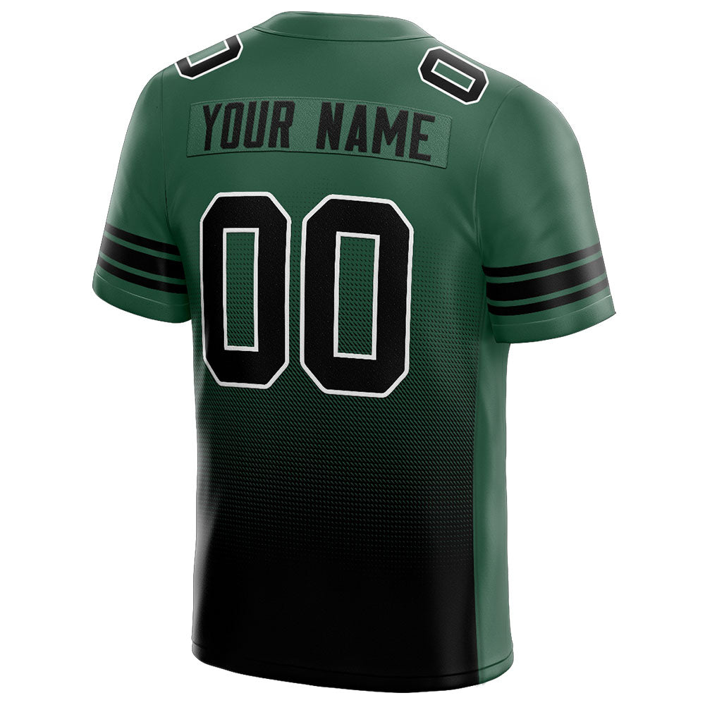 custom authentic gradient fashion football jersey black-green