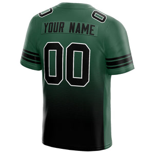 custom authentic gradient fashion football jersey green-black