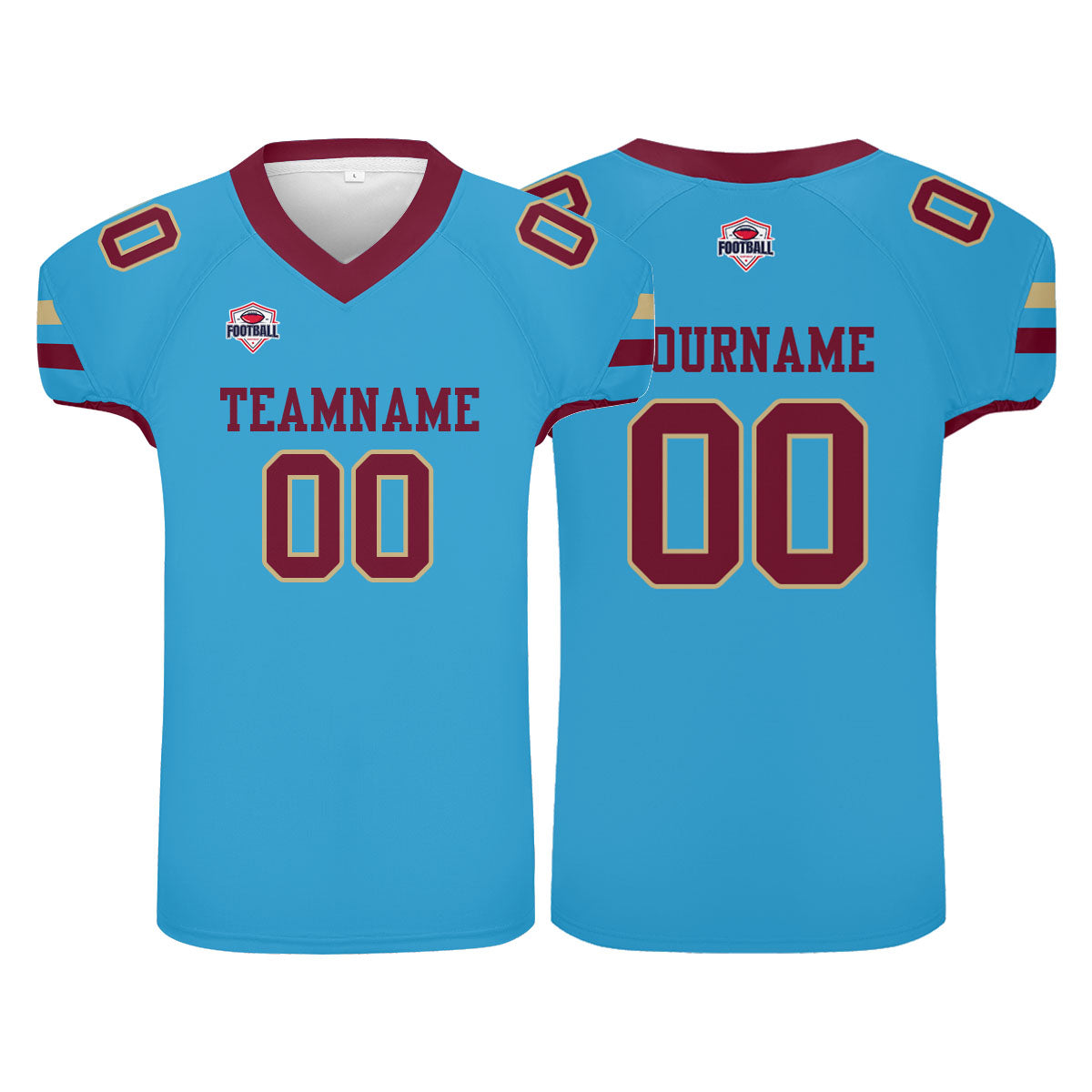 Camiseta de fútbol personalizada con nombre y número del equipo impresos