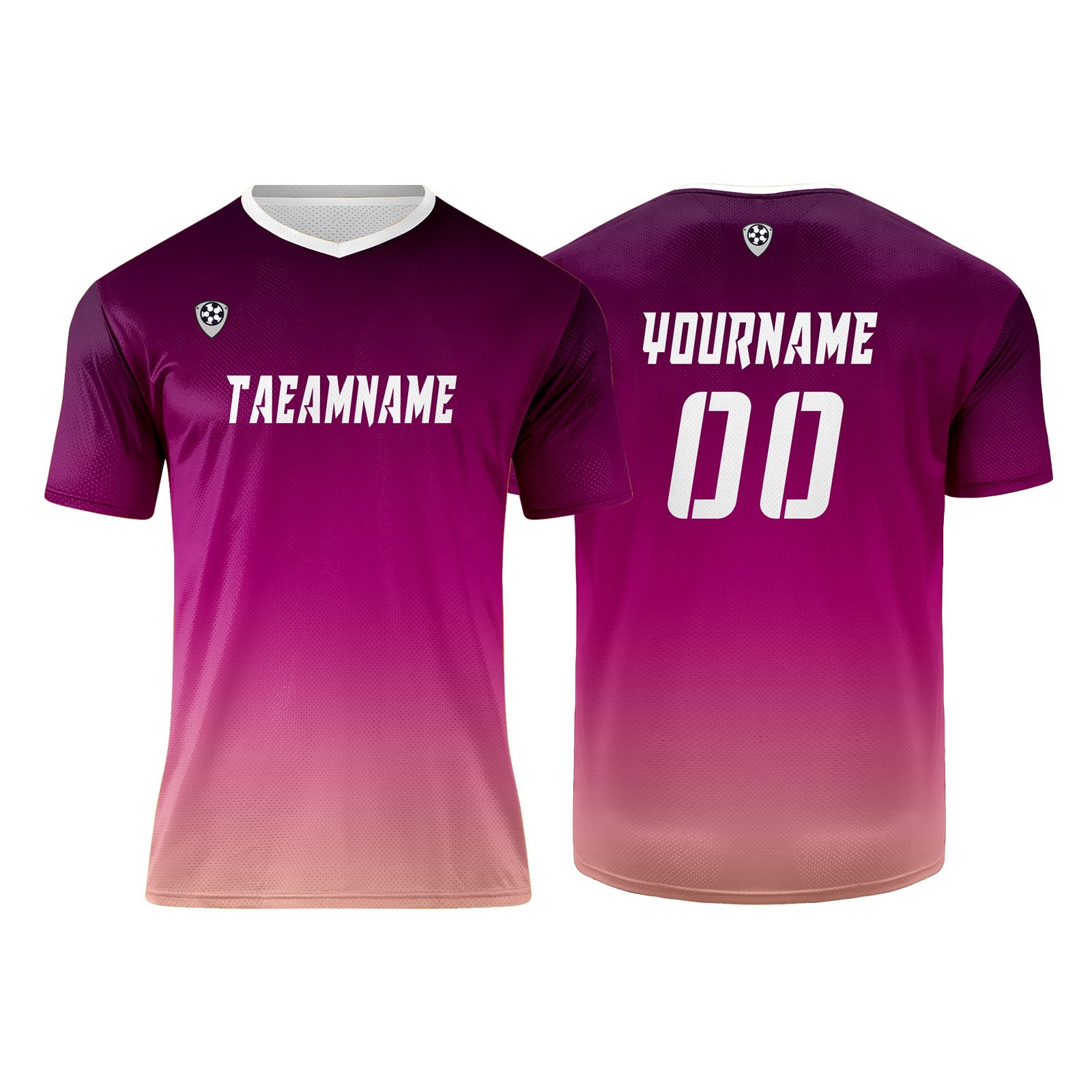 Conjunto personalizado de camiseta de uniforme negra & morada y amarilla para niños y adultos