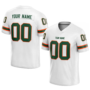 customized  authentic football jersey white-green-orange