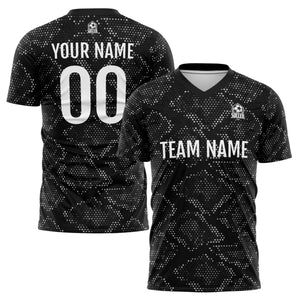 Conjunto personalizado de camiseta negra de uniforme para niños y adultos