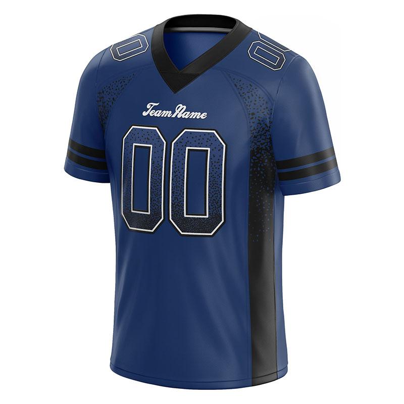 custom authentic drift fashion football jersey royal-black mesh