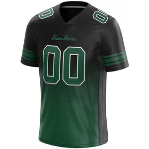 custom authentic gradient fashion football jersey green-black