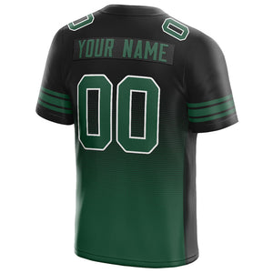 custom authentic gradient fashion football jersey black-green