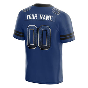 custom authentic drift fashion football jersey royal-black mesh