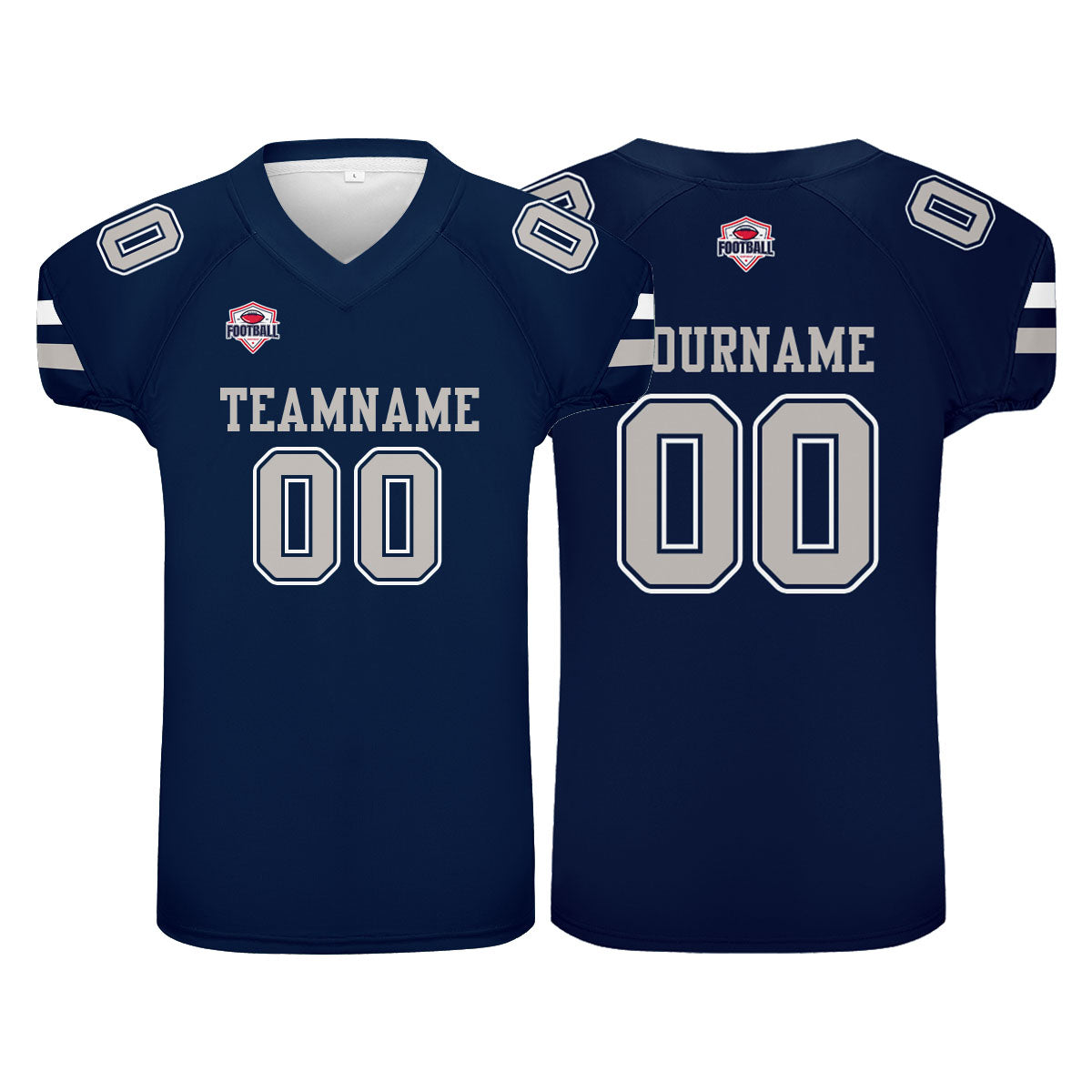 Camiseta de fútbol personalizada con nombre y número del equipo impresos