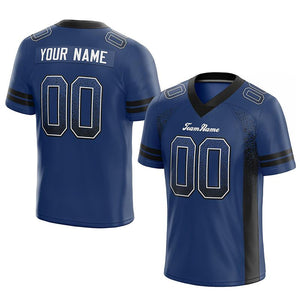 custom authentic drift fashion football jersey royal-black mesh