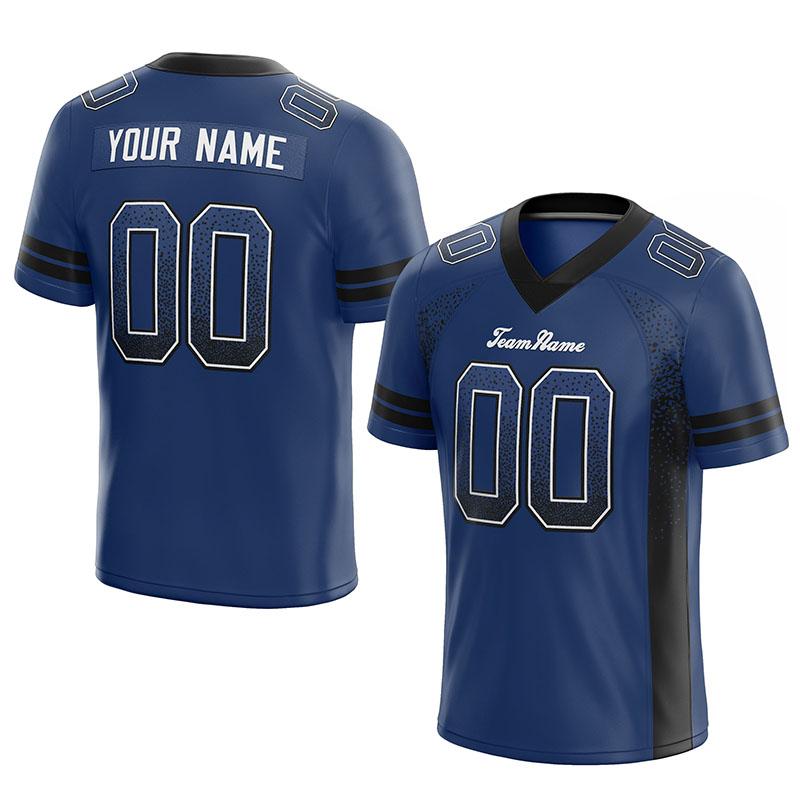 custom authentic drift fashion football jersey royal-black mesh