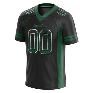 custom authentic drift fashion football jersey black-green mesh