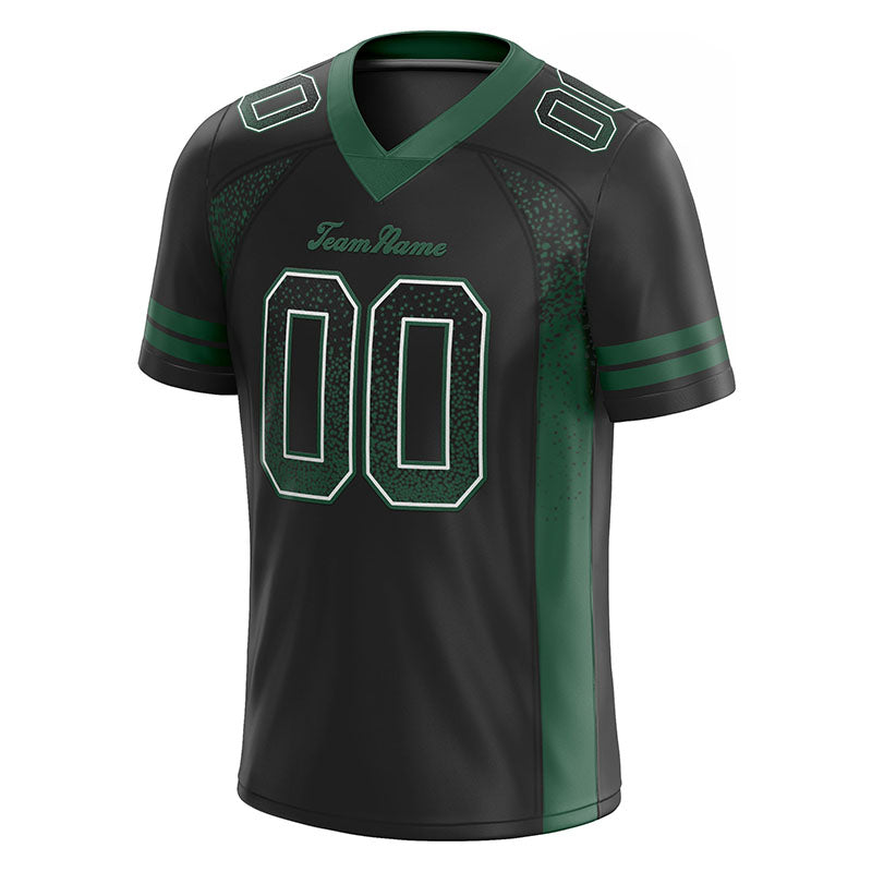 custom authentic drift fashion football jersey black-green mesh
