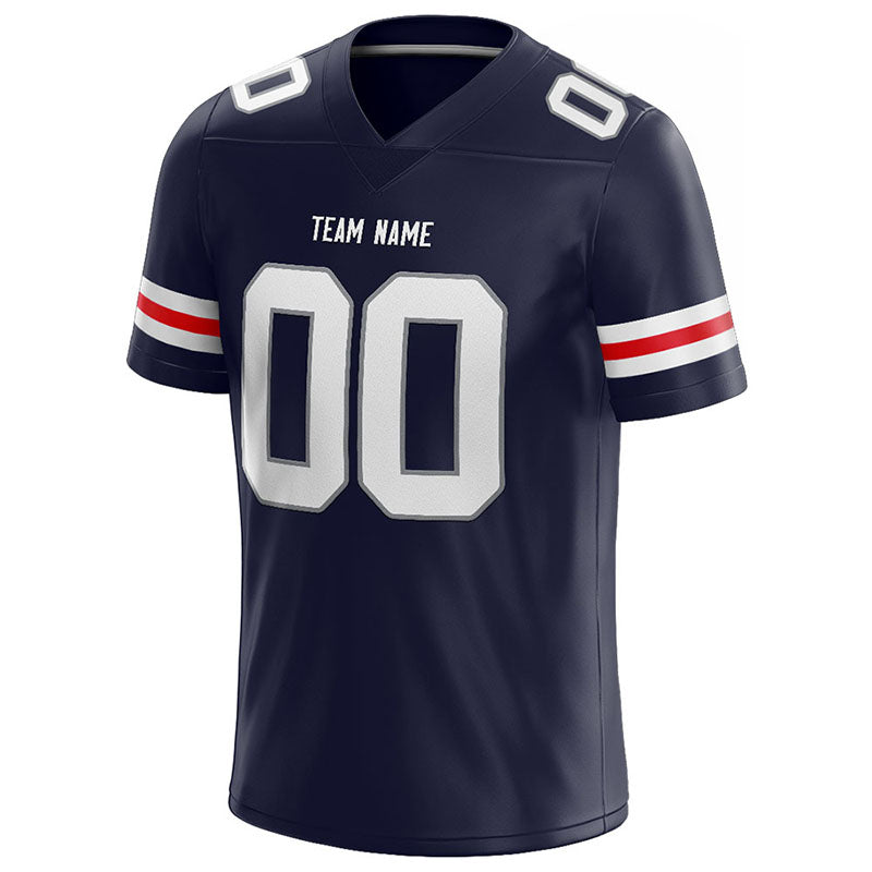 customized  authentic football jersey navy-white-orange