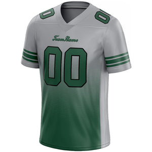 custom authentic gradient fashion football jersey gray-green