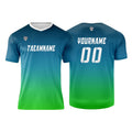 Conjunto personalizado de camiseta de uniforme verde oliva azul verdoso para niños y adultos