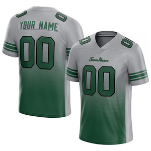 custom authentic gradient fashion football jersey gray-green