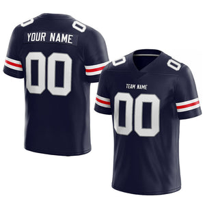 customized  authentic football jersey navy-white-orange