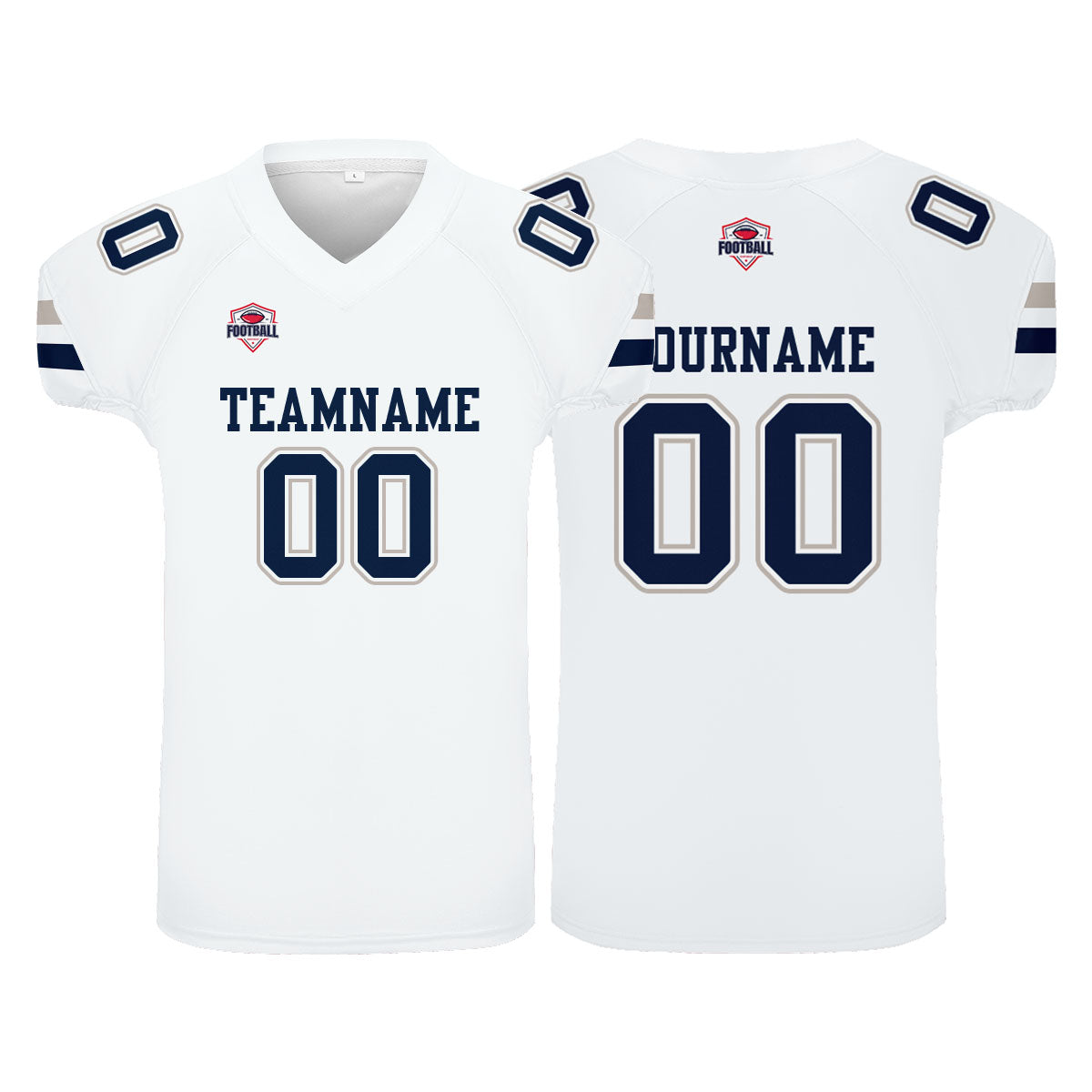 Camiseta de fútbol personalizada con nombre y número del equipo impresos