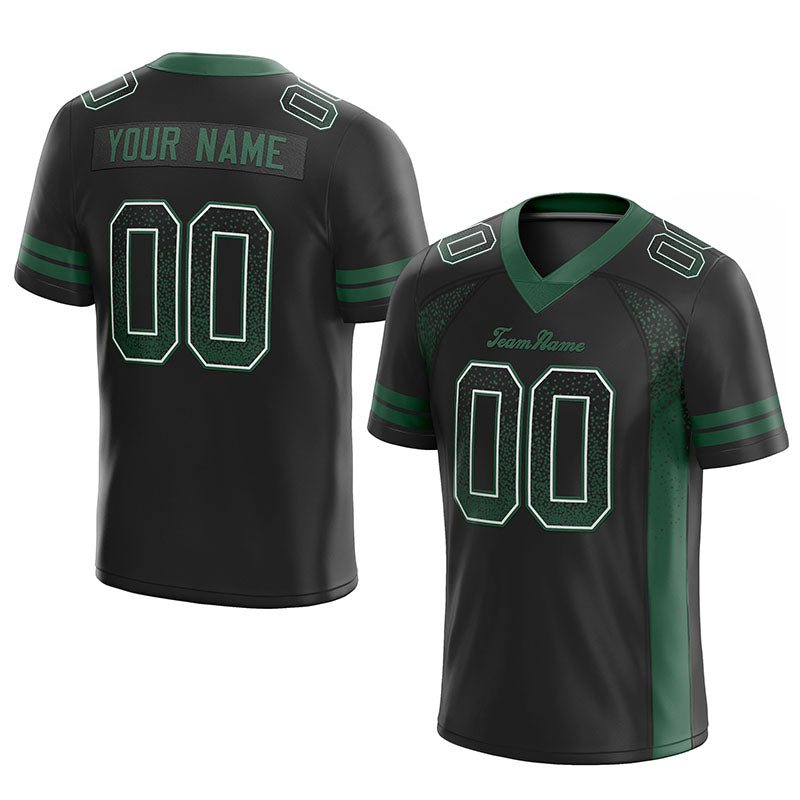 custom authentic drift fashion football jersey black-green mesh