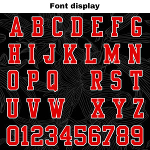 Camiseta de fútbol personalizada con nombre y número del equipo impresos y bordados-color negro y rojo