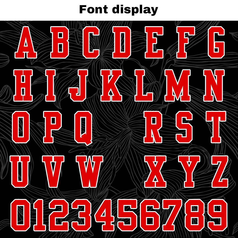 Camiseta de fútbol personalizada con nombre y número del equipo impresos y bordados-color negro y rojo