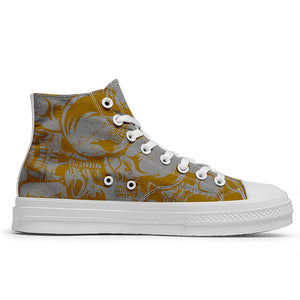 Resalta tu estilo con las zapatillas de lona de caña media Skeleton para hombre y mujer