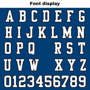 Camiseta de fútbol personalizada con nombre y número del equipo impresos y bordados-color azul